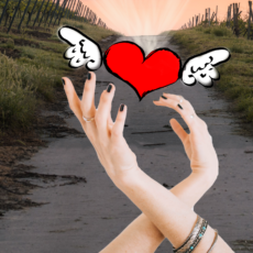 SoulCollage® – Committee Suit – Sending My Heart Ahead